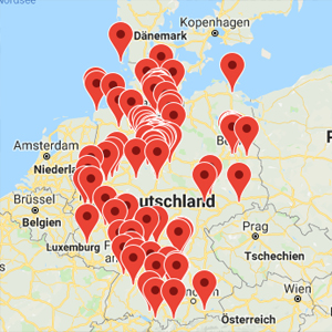 Provilan-Standorte im August 2019 - 